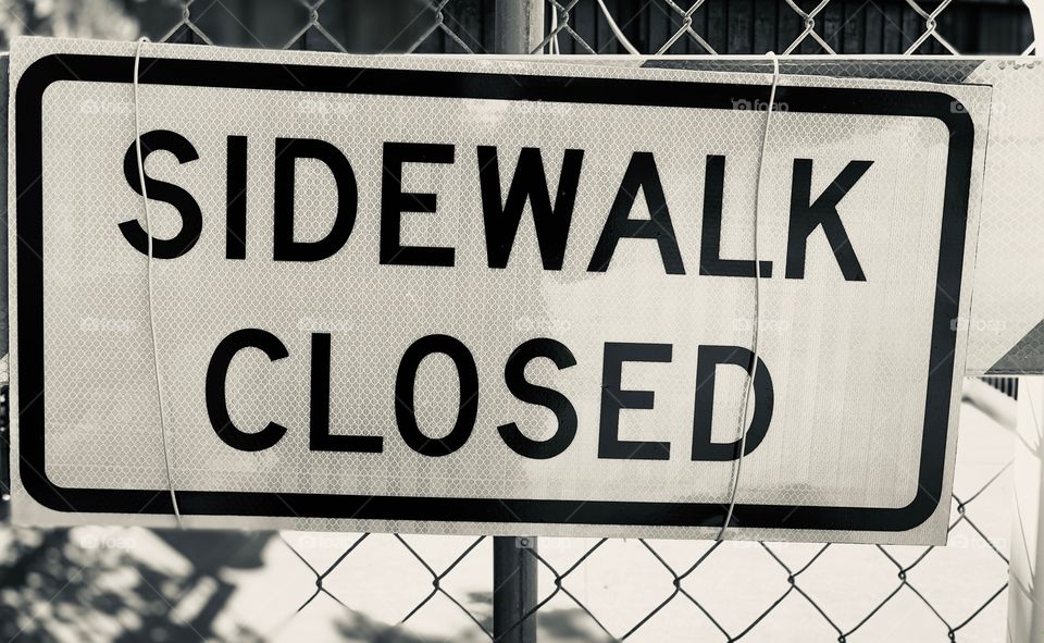Sidewalk Closed 