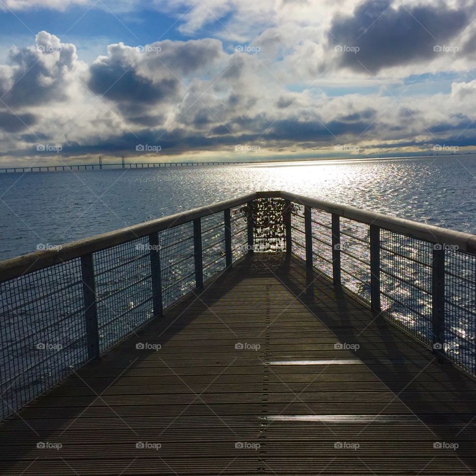 Sunlight reflected in sea
