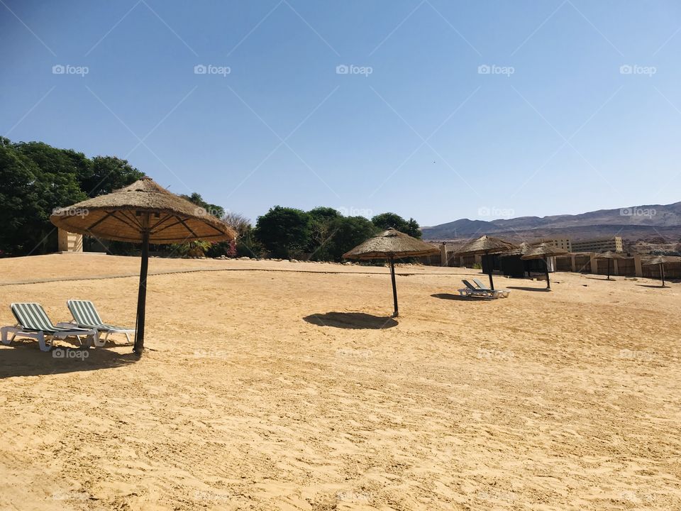 Photo of the beach from my trip to Jordan.