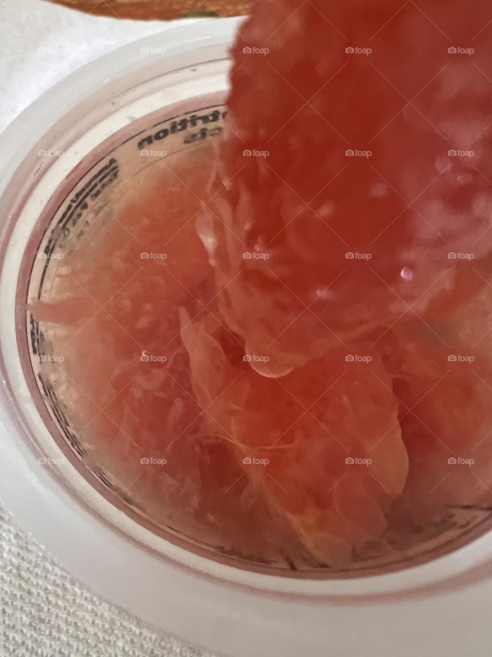 Grapefruit slices in grapefruit juice