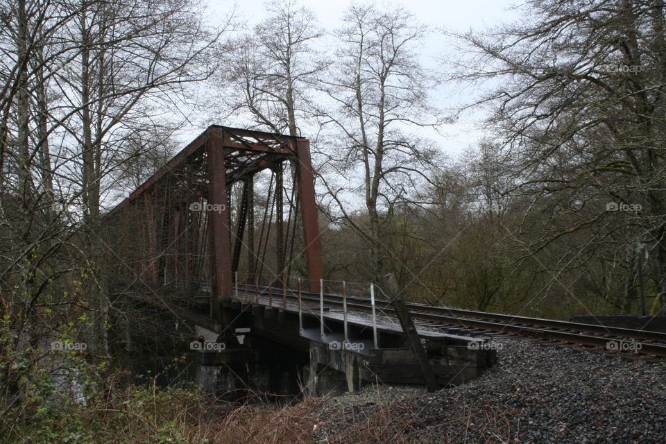 Train bridge in Washington state.