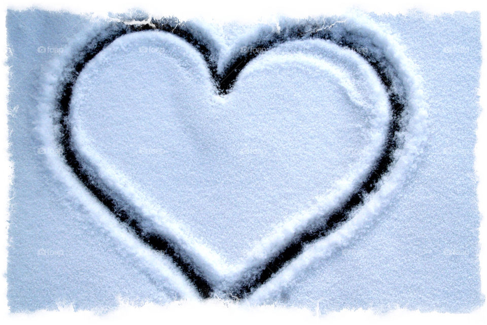 snow ice heart love by geebee