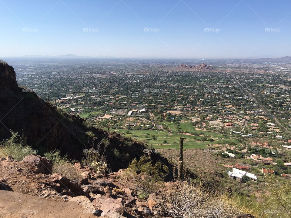 Hiking trail with valley view.