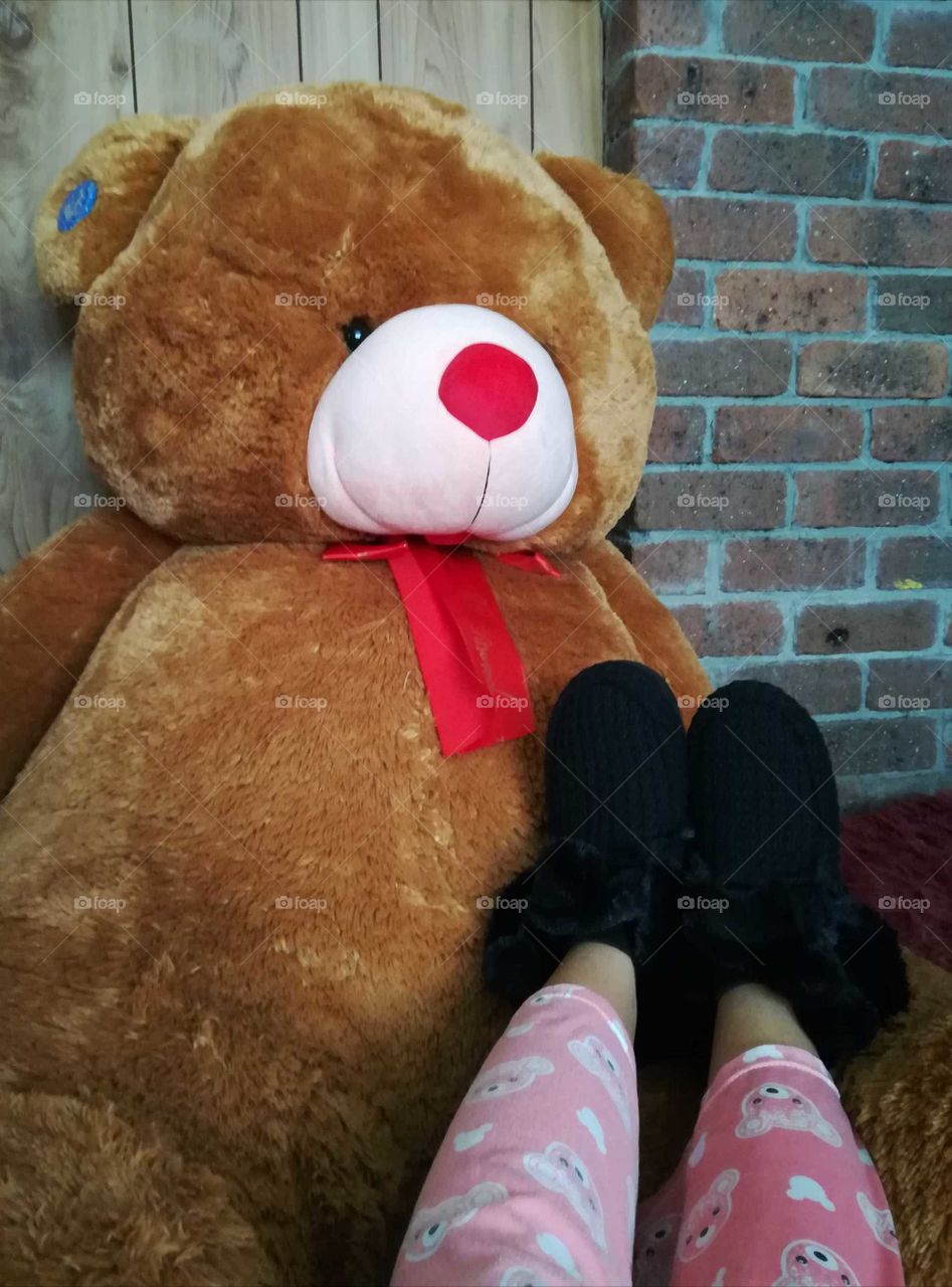 With my big Teddy!