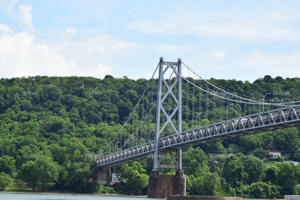 Suspension bridge over the Ohio River