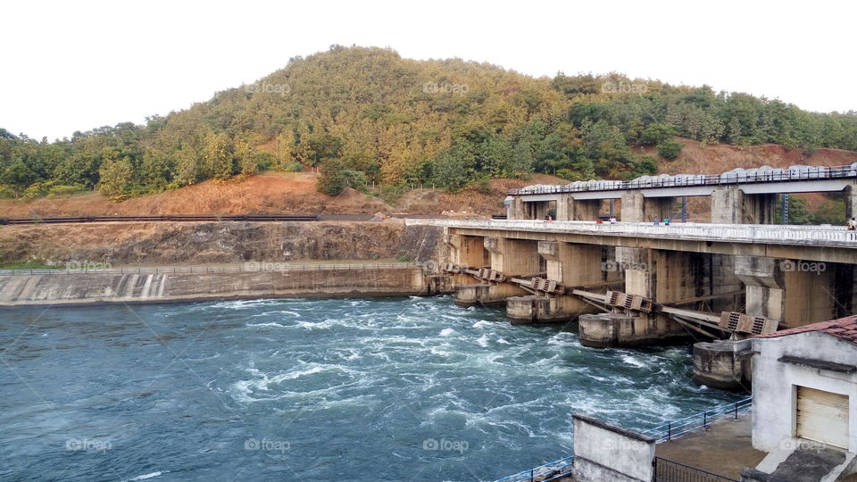 Canal Sardar sarovar dam in Gujarat India