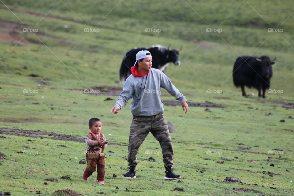Children with playing