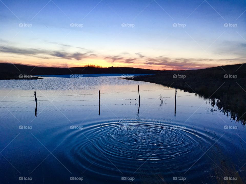 Ripples in the sunset 