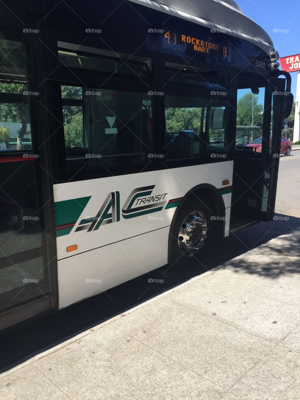 AC Transit Bus. An AC Transit bus waits for passengers in Oakland, CA.