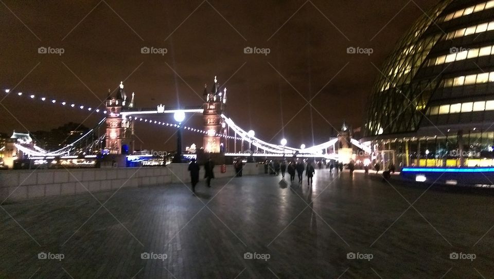City Hall London. London at night
