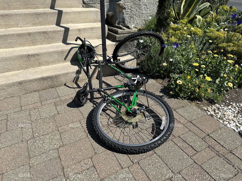 Bike lying on the ground 