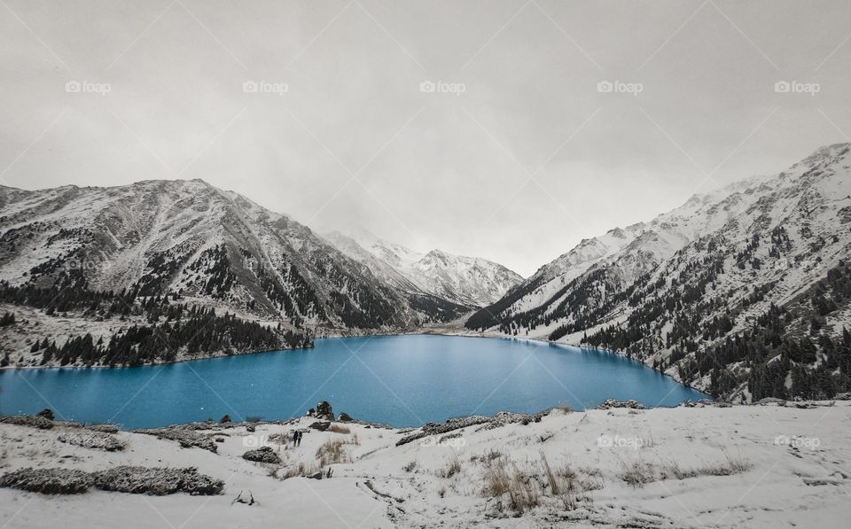 Beautiful big lake Of Almaty , Kazakhstan 