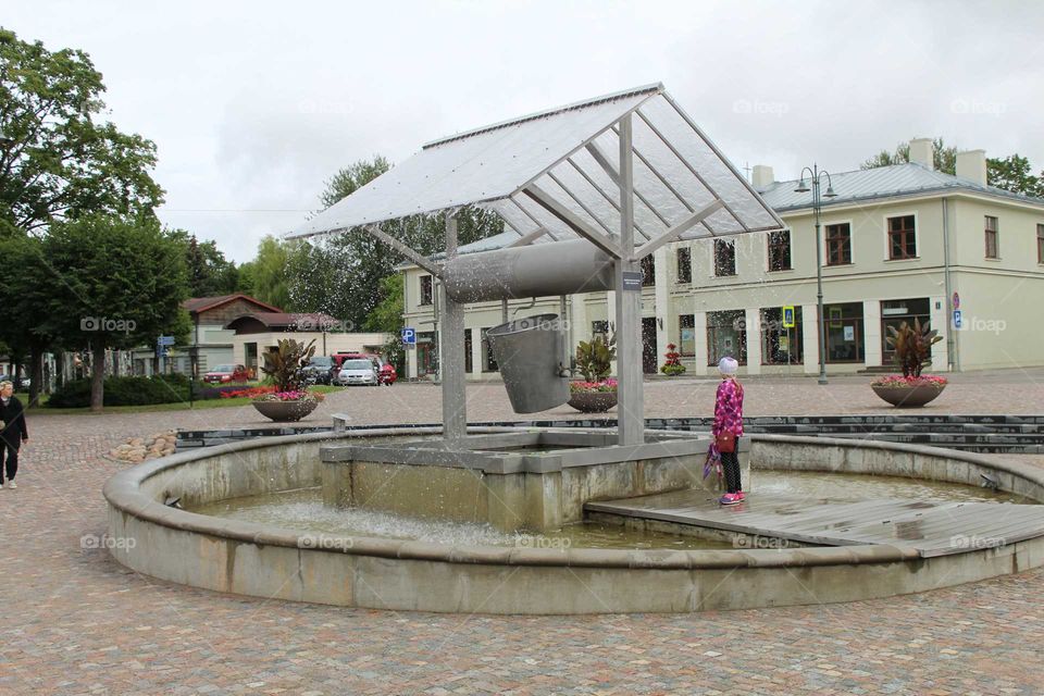 Fountain on Dobele, Latvija