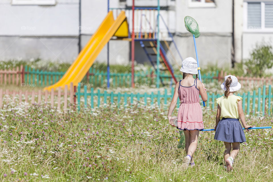 Kids playing outdoors