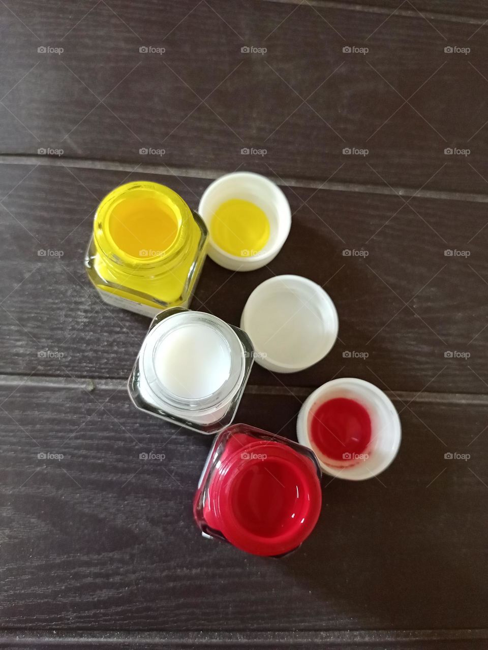 Colour botals in line with nice background acrylic paint botals