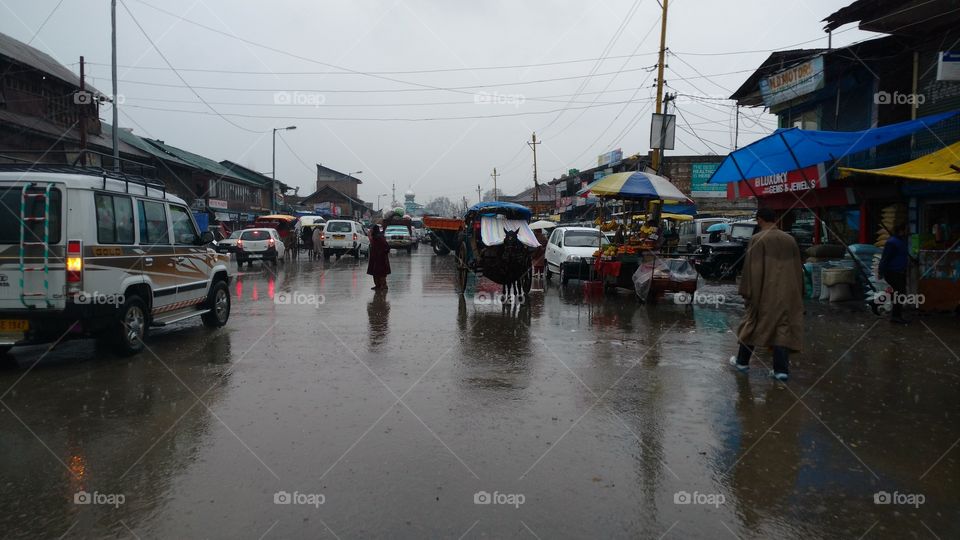 busy market