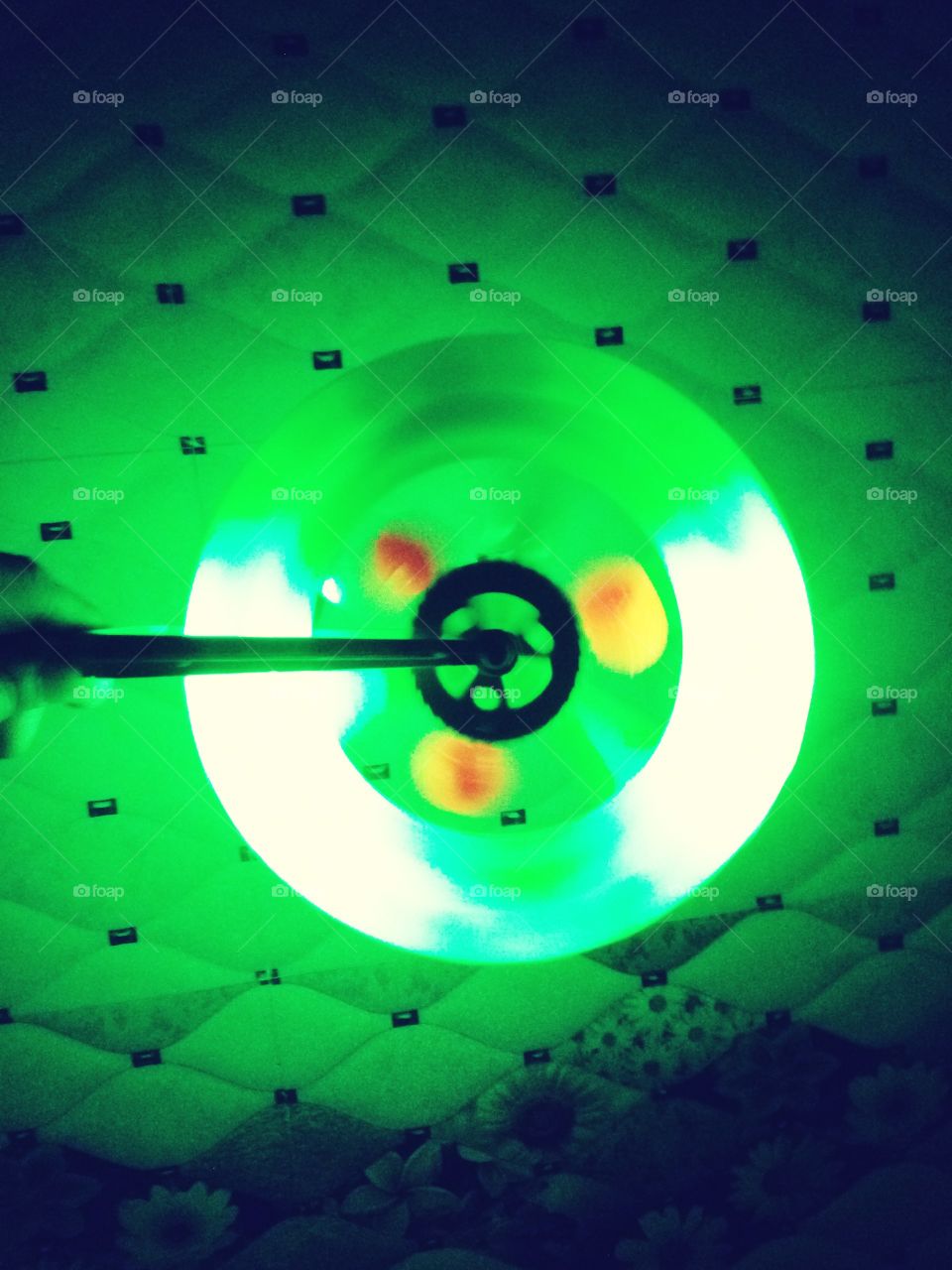 Rotating lighting wheel.