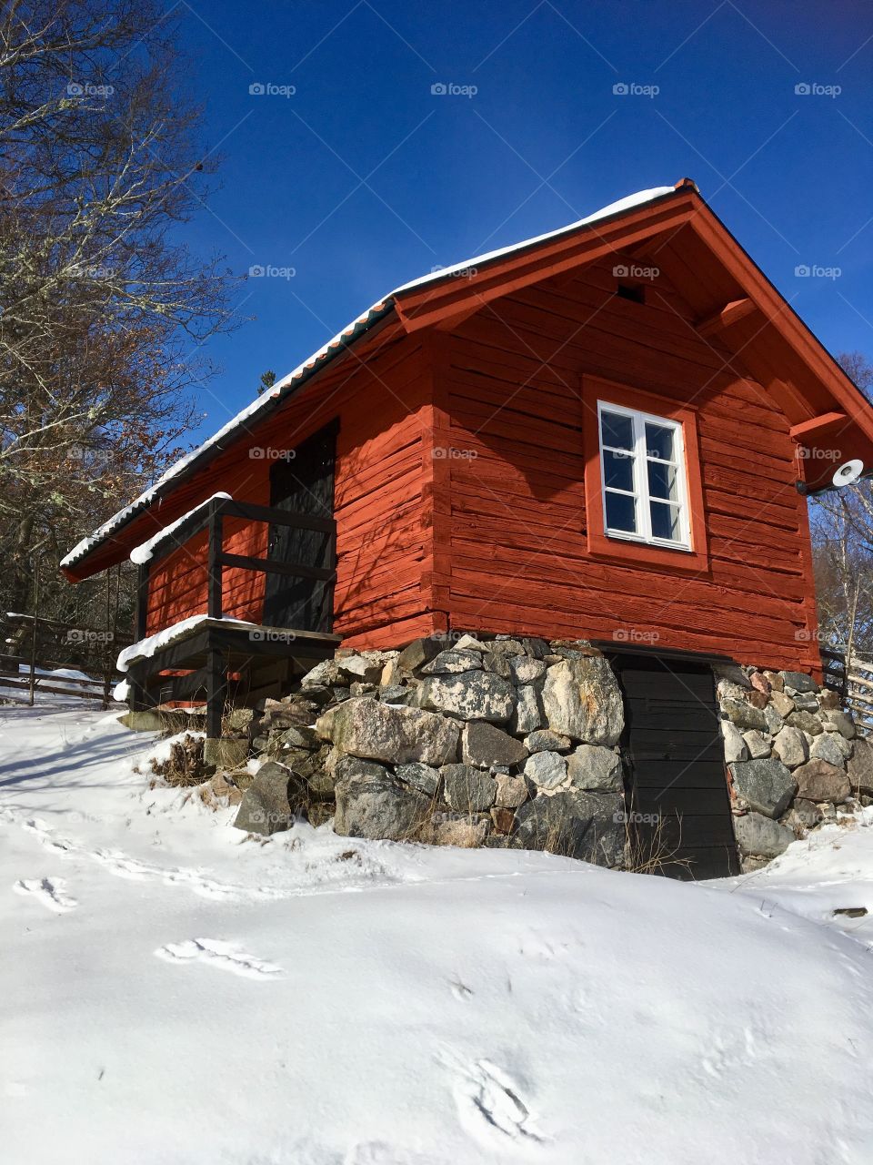 House in Winter sun