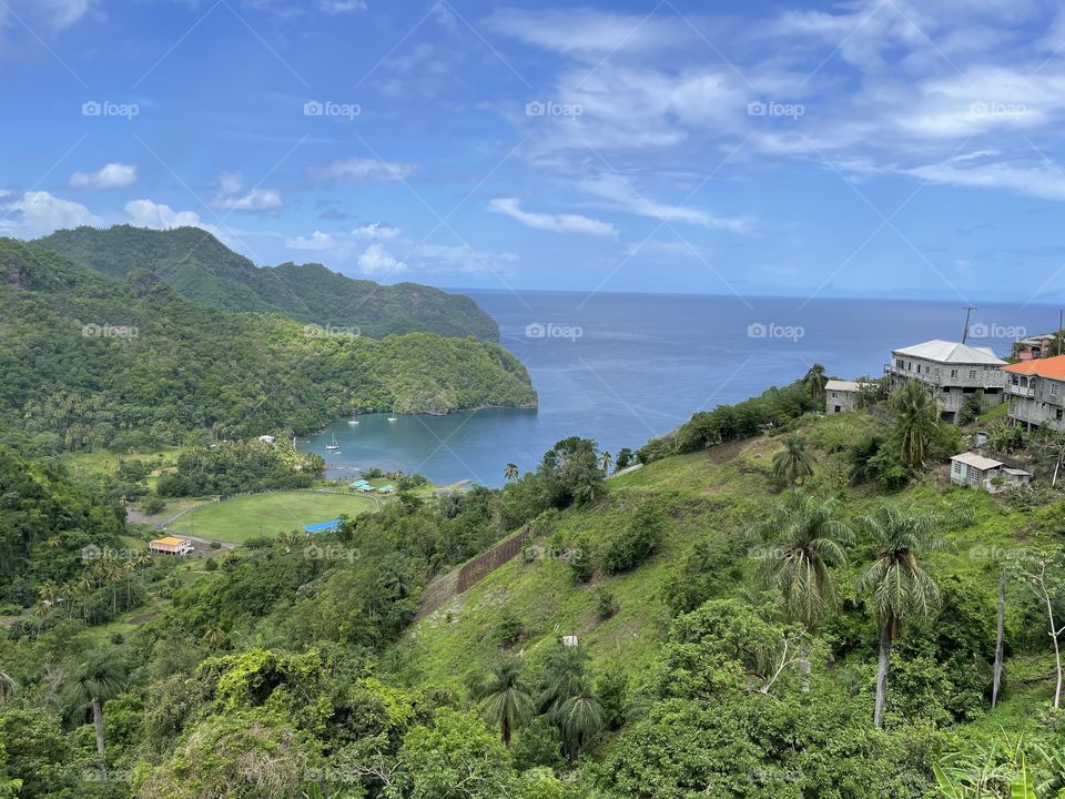Beautiful hilltop view on St. Vincent Island