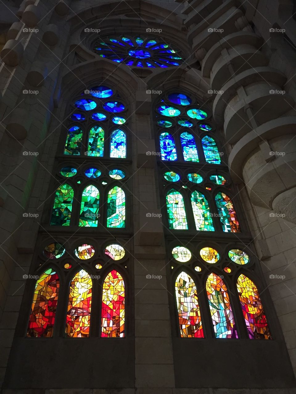 Sagrada  Familia  Cathedral in Barcelona , Spain