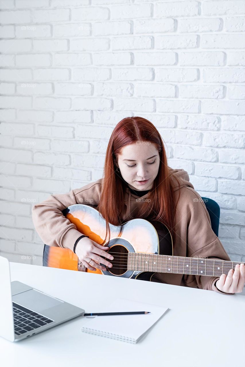 woman playing musical instruments