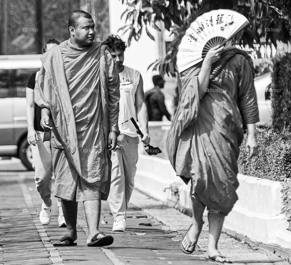 Thai monks at Wat Arun temple