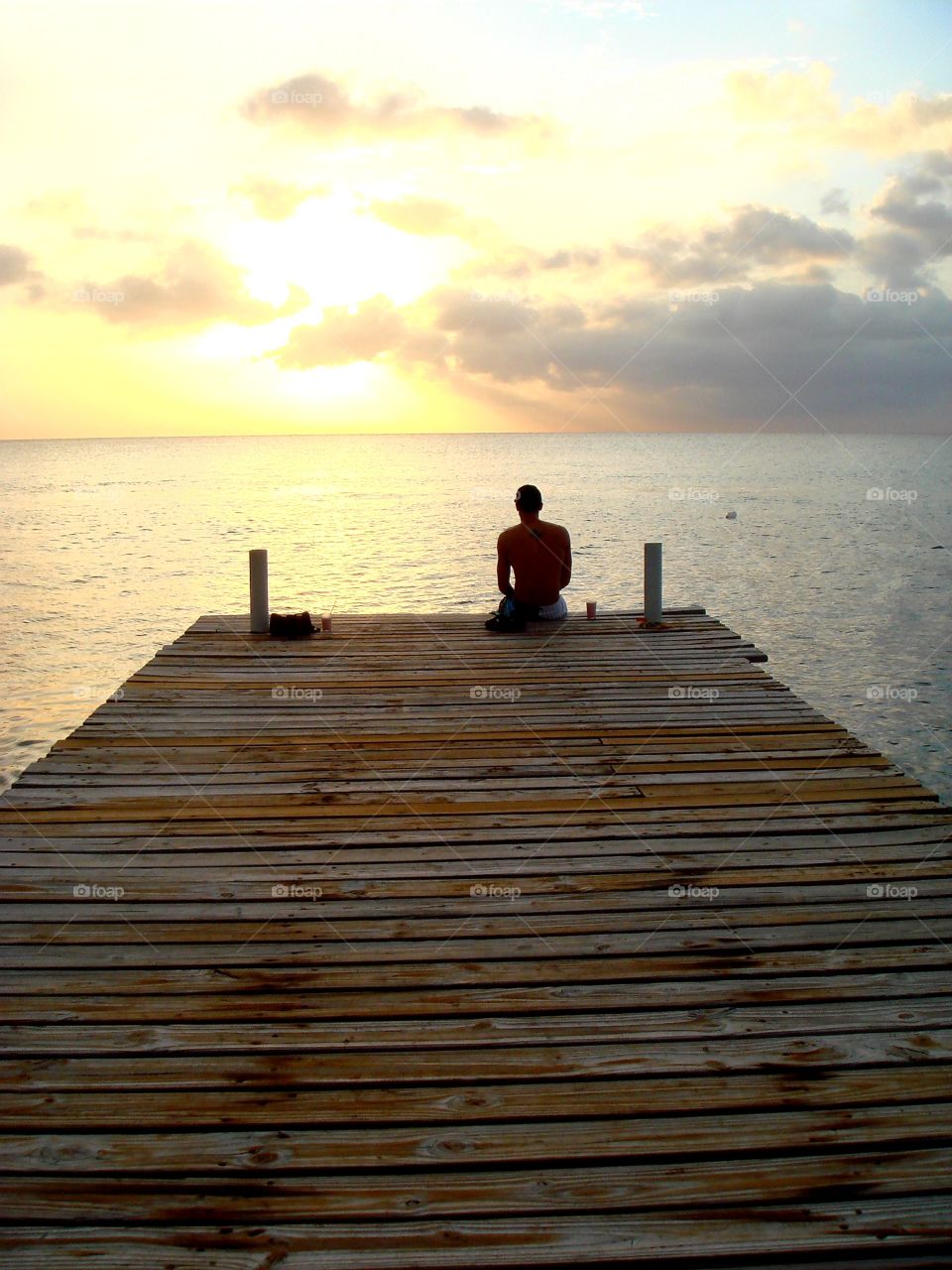 man on dock