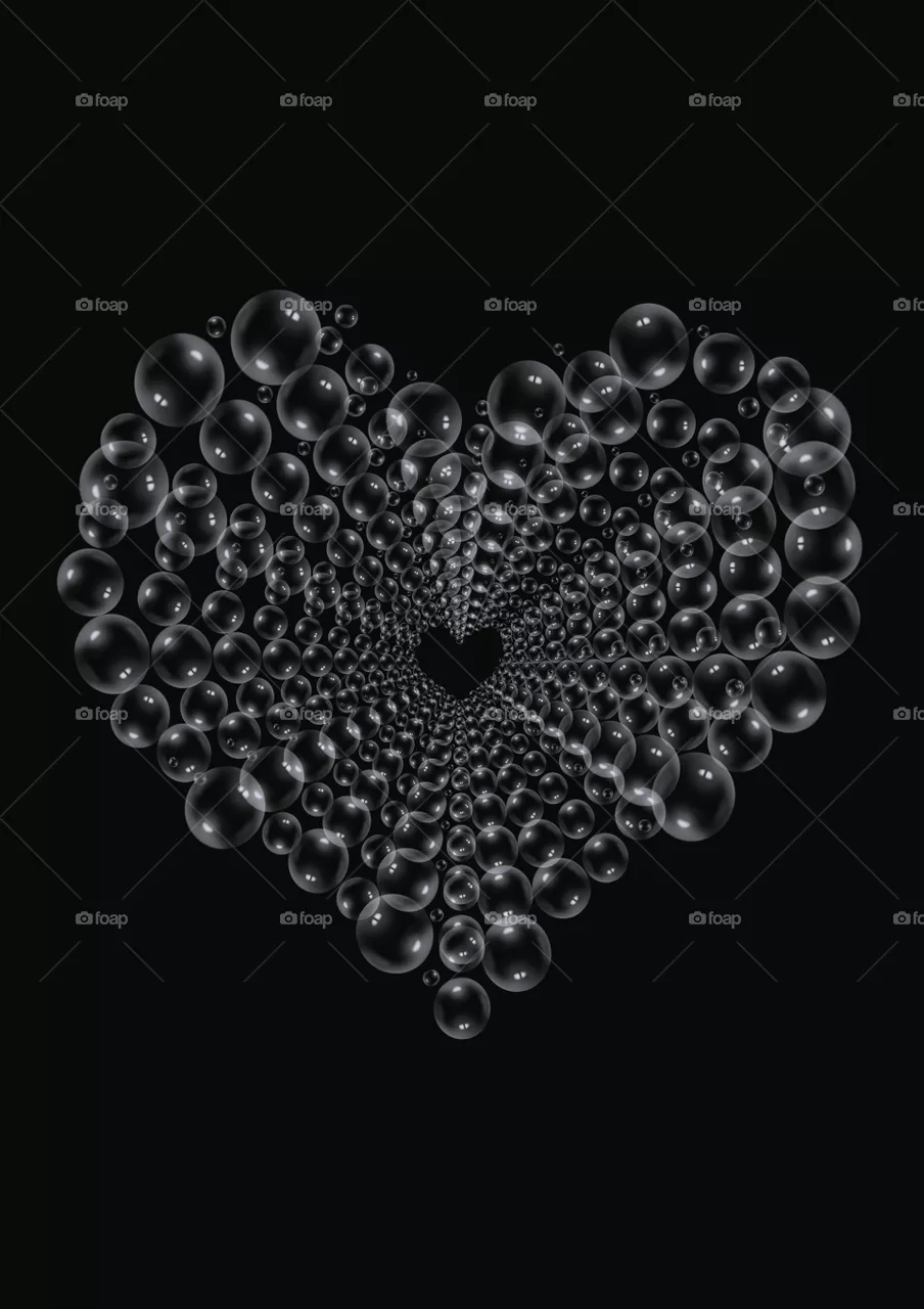 water drops pattern with love