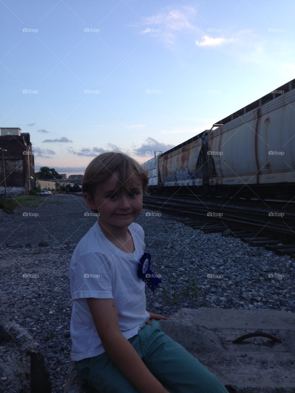 Watching the trains 