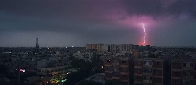 Thunderstorm. thunderstorm in Karachi on this Thursday