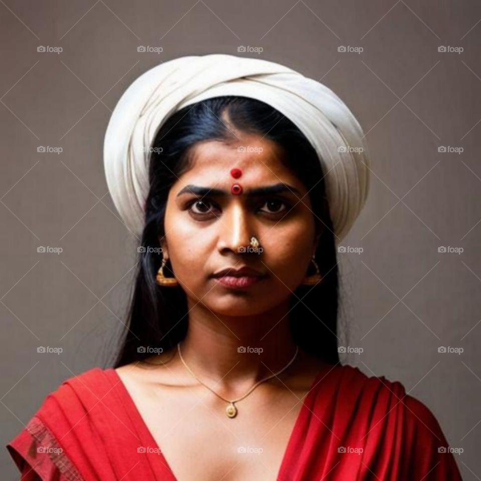 angry and upset Indian Village woman looking at camera