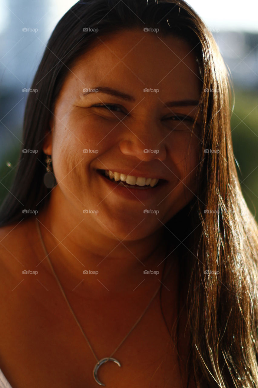 Portrait of a Brazilian woman smiling