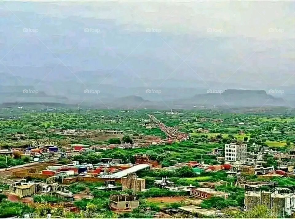 Glory be to God, the magnificent and picturesque view and the natural green trees are a view that is nothing more wonderful than it