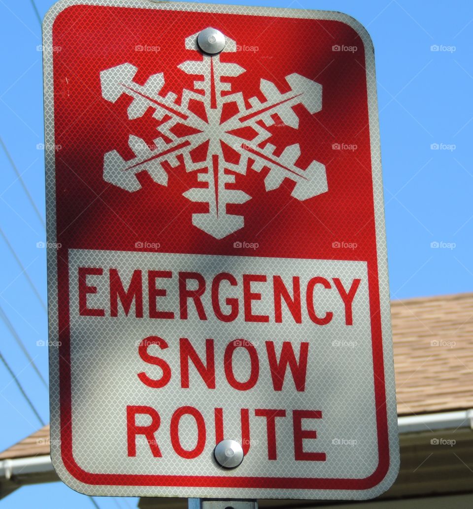 Emergency snow route