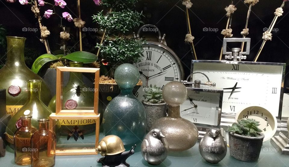 Clocks and knick knacks