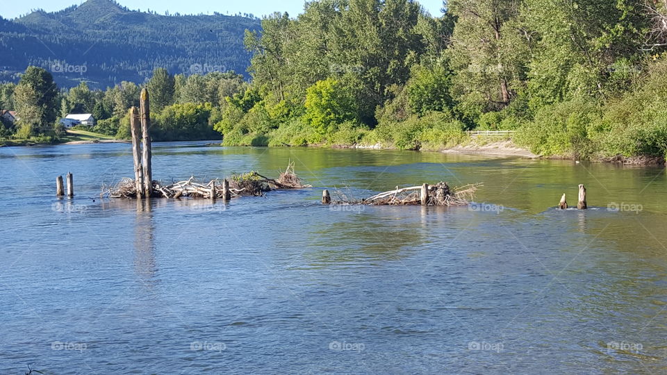 old pier on the Wenatchee river