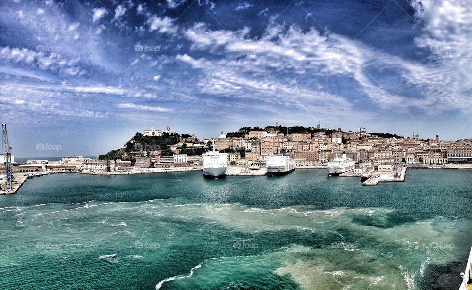 Port of Ravenna. Ravenna from sea