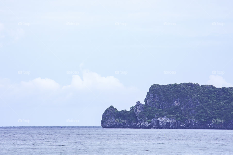 The beauty of the sky In the sea and Koh Raet at Chumphon in Thailand.