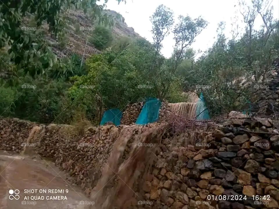 Glory be to God, the magnificent and picturesque view and the natural green trees are a view that is nothing more wonderful than it