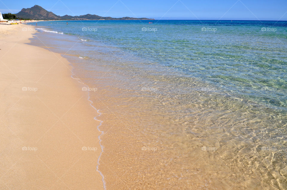 Sardinia transparent water of Mediterranean sea