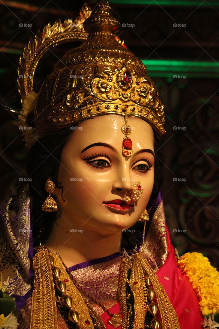 THE HINDU RITUAL LORD DURGA MAA ... HAS A SPECIAL FESTIVAL NAME NAVRATRI WHICH IS DURING END OF RAINY SEASON...