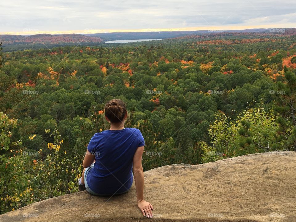 Enjoying the view from the cliff top