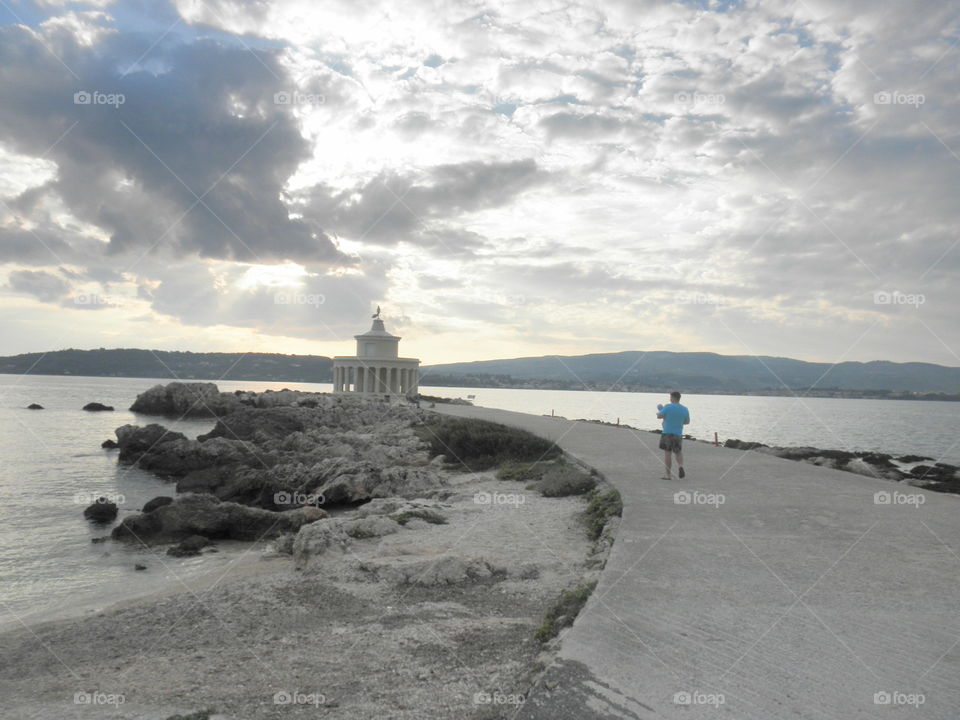 Old monument dramatic sky