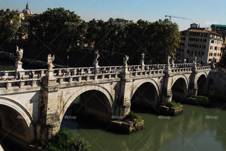 Bridge over the Tiber in Rome