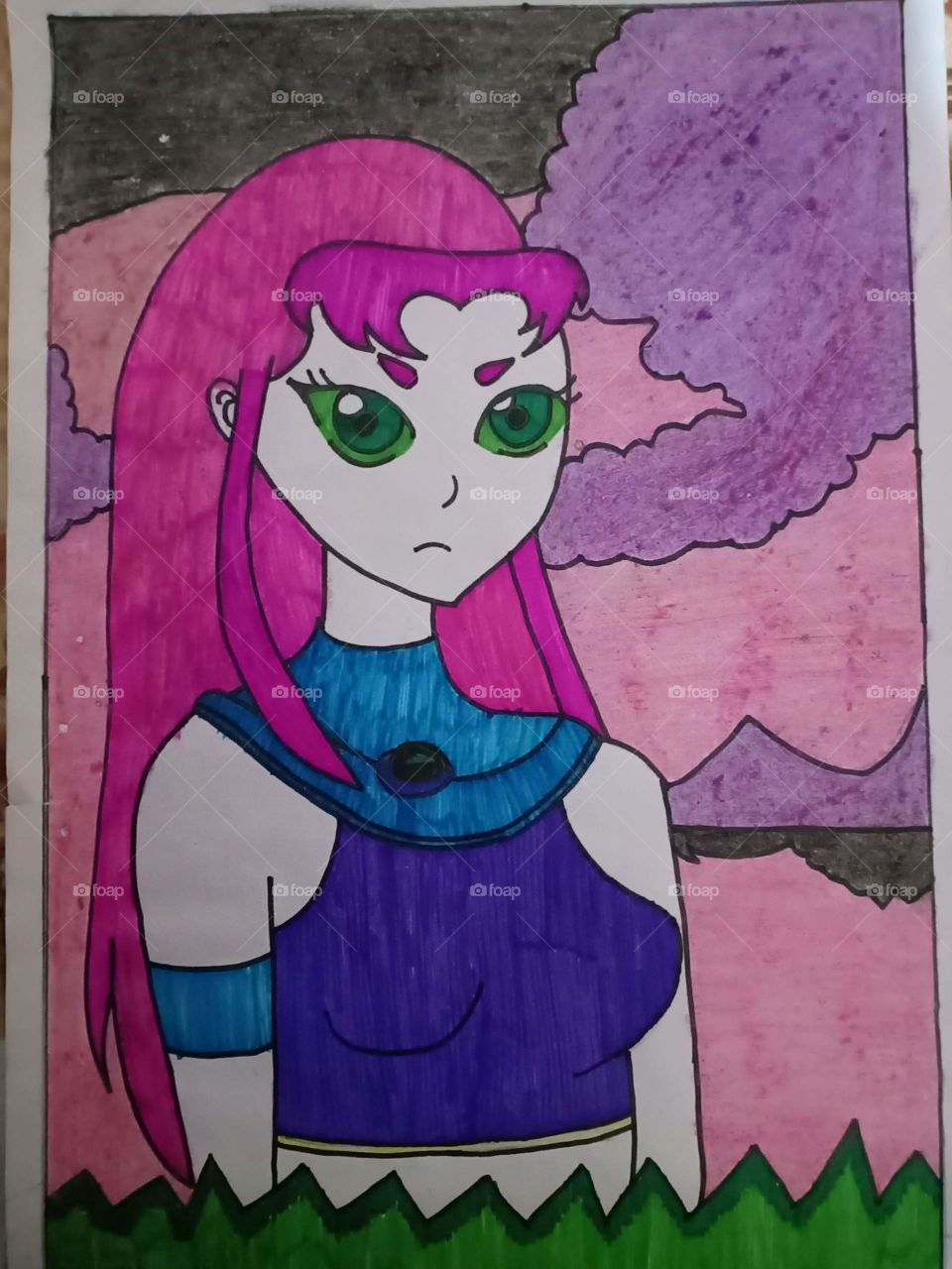 my daughter draw this pic
it's awesome in my eyes.