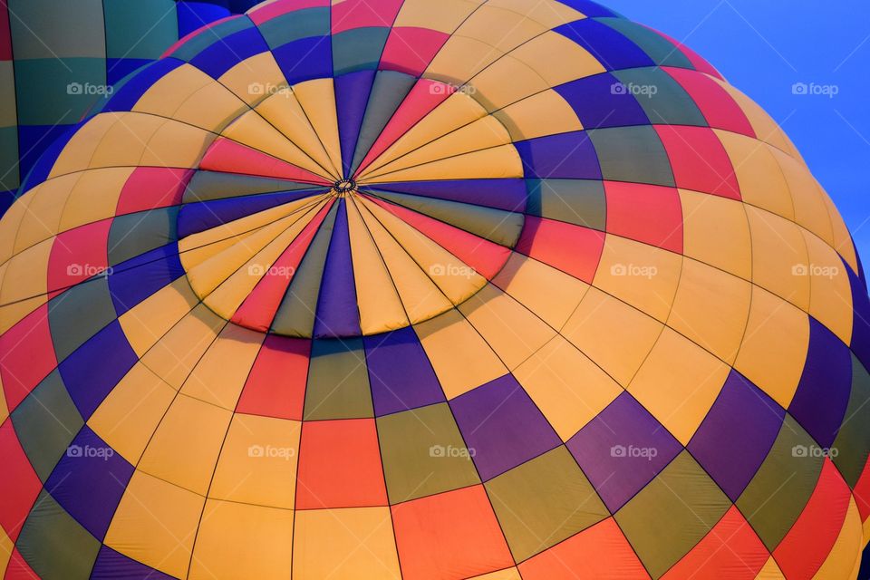Close-up of hot air balloon