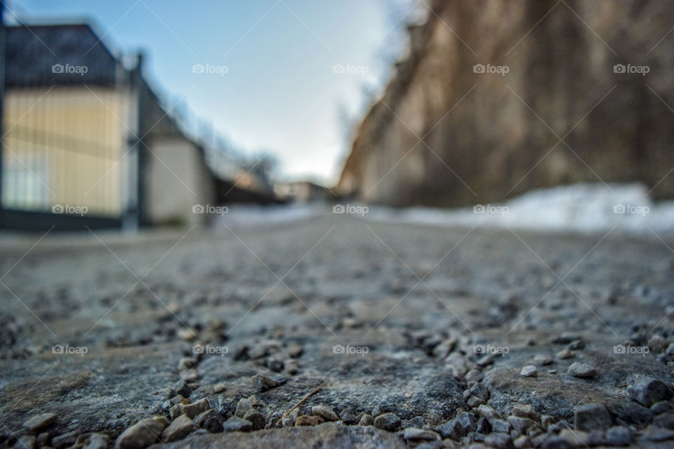 cobblestone road leading to the Fort. Salzburg, Austria