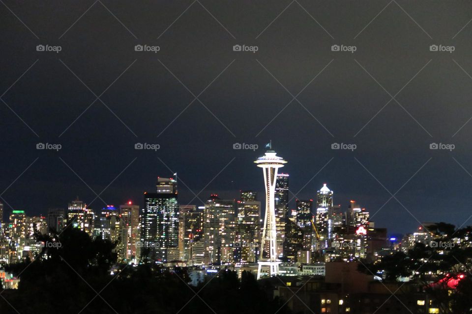 Night view in Seattle 
