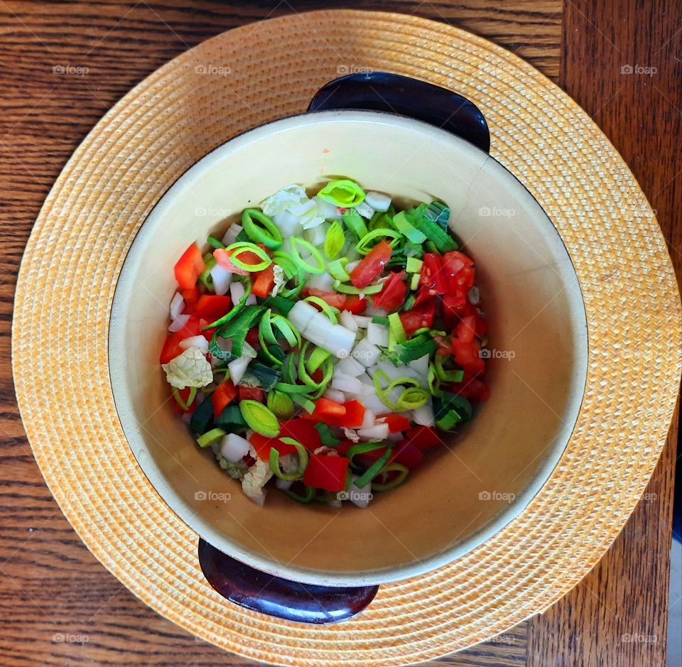 healthy snack in a ceramic bowl