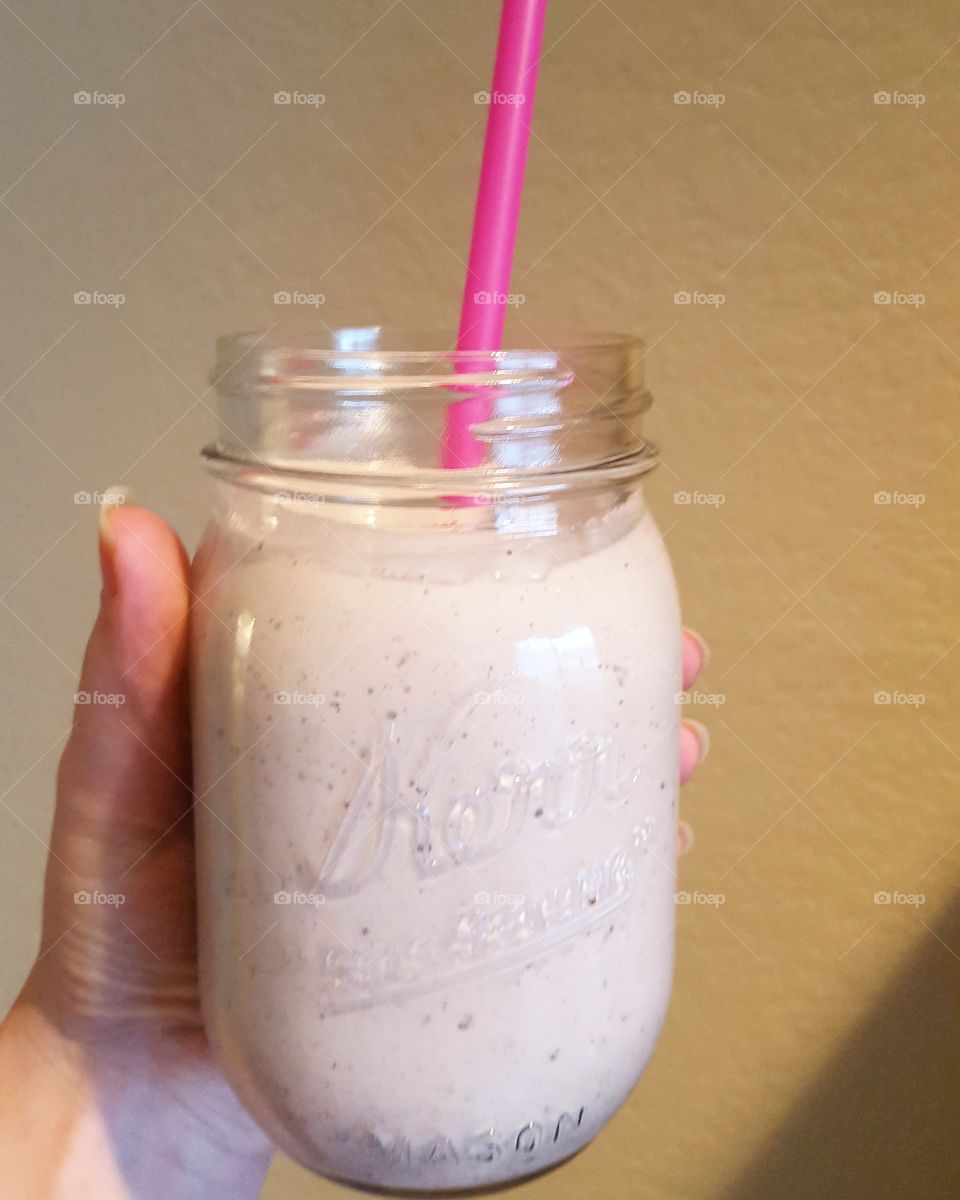 milkshake mason jar pink straw